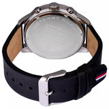 Tommy Hilfiger Lexor Silver Dial Black Leather Strap Watch For Men - 1791489 Authentic Buy Shop Now
