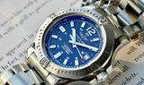 Breitling Colt Automatic 44mm Blue Dial Silver Steel Strap Mens Watch - A1738811/C906/173A Authentic Buy Shop Now