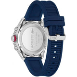 Lacoste Tiebreaker Chronograph Blue Dial Blue Silicon Strap Watch for Men - 2011154 Authentic Buy Shop Now