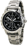 Fossil Dean Chronograph Black Dial Silver Steel Strap Watch for Men - FS4542 Authentic Buy Shop Now