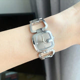 Gucci G Gucci Brown Dial Silver Steel Strap Watch For Women - YA125503 Authentic Buy Shop Now