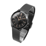 Calvin Klein Minimal Black Dial Black Mesh Bracelet Watch for Women - K3M22421 Authentic Buy Shop Now