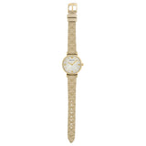 Emporio Armani Gianni T Bar Analog Silver Dial Beige Leather Strap Watch For Women - AR11127 Authentic Buy Shop Now
