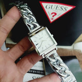 Guess Vanity Silver Dial Silver Steel Strap Watch for Women - W1029L1 Authentic Buy Shop Now