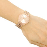 Michael Kors Slim Runway Rose Gold Dial Rose Gold Steel Strap Watch for Women - MK3513 Authentic Buy Shop Now