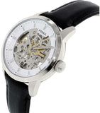 Fossil Townsman Automatic Skeleton White Dial Black Leather Strap Watch for Men - ME3085 Authentic Buy Shop Now