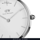 Daniel Wellington Classic Petite Cornwall White Dial Black Nylon Strap Watch For Women - DW00100252 Authentic Buy Shop Now