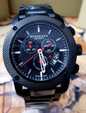 Burberry Sport Chronograph Black Dial Black Steel Strap Watch for Men - BU7703 Authentic Buy Shop Now