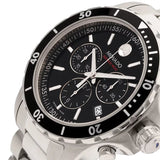 Movado Series 800 Chronograph Black Dial Silver Steel Strap Watch For Men - 2600142 Authentic Buy Shop Now