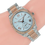 Michael Kors Bryn Quartz Blue Dial Two Tone Steel Strap Watch For Women - MK6136 Authentic Buy Shop Now