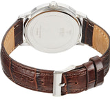 Guess Wafer Quartz White Dial Brown Leather Strap Watch For Men - W70016G2 Authentic Buy Shop Now