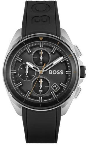 Hugo Boss Volane Grey Dial Black Silicone Strap Watch for Men - 1513953 Authentic Buy Shop Now