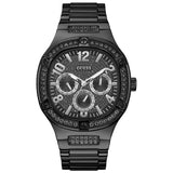 Guess Duke Glitz Crystals Black Dial Black Steel Strap Watch For Men - GW0576G3 Authentic Buy Shop Now