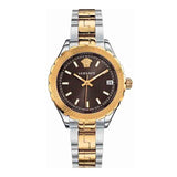 Versace Hellenyium Brown Dial Two Tone Steel Strap Watch for Women - V12040015 Authentic Buy Shop Now