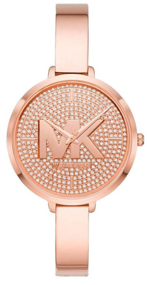 Michael Kors Charley Quartz Crystals Rose Gold Dial Rose Gold Steel Strap Watch For Women - MK4433 Authentic Buy Shop Now