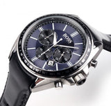 Hugo Boss Driver Sport Chronograph Blue Dial Black Leather Strap Watch for Men - 1513077 Authentic Buy Shop Now
