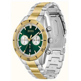 Hugo Boss Santiago Green Dial Two Tone Steel Strap Watch for Men - 1513872 Authentic Buy Shop Now