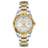 Versace Hellenyium GMT Silver Dial Two Tone Steel Strap Watch for Men - V11030015 Authentic Buy Shop Now