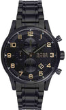 Hugo Boss Aeroliner Black Dial Black Steel Strap Watch for Men - 1513275 Authentic Buy Shop Now
