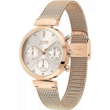 Hugo Boss Flawless White Dial Gold Mesh Bracelet Watch for Women - 1502553 Authentic Buy Shop Now