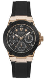 Guess Zena Chronograph Black Dial Black Rubber Strap Watch For Women - W1094L6 Authentic Buy Shop Now