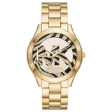 Michael Kors Runway Gold Dial Gold Steel Strap Watch For Women - MK4561 Authentic Buy Shop Now