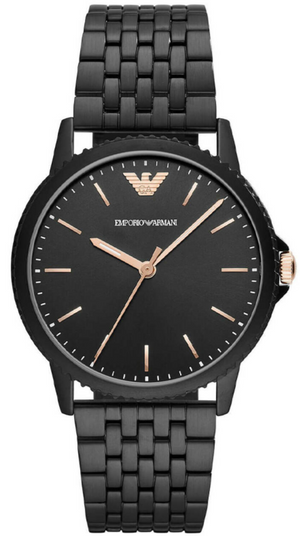 Emporio Armani Interchangeable Black Dial Black Steel Strap Watch For Men - AR80021 Authentic Buy Shop Now