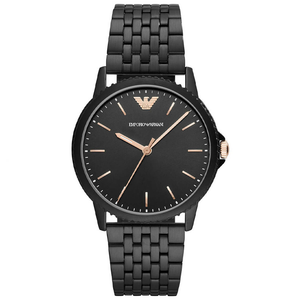 Emporio Armani Interchangeable Black Dial Black Steel Strap Watch For Men - AR80021 Authentic Buy Shop Now