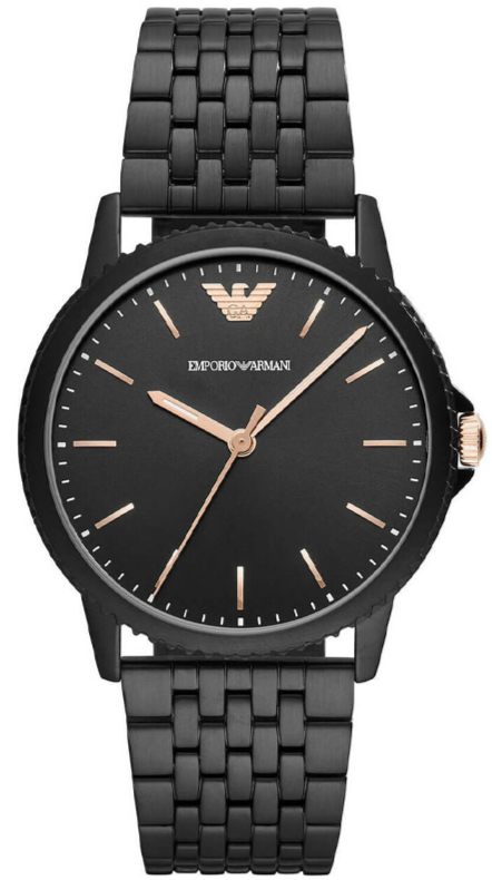Emporio Armani Interchangeable Black Dial Black Steel Strap Watch For Men - AR80021 Authentic Buy Shop Now