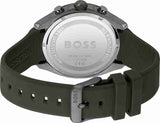 Hugo Boss Velocity Chronograph Green Dial Green Rubber Strap Watch For Men - 1514060 Authentic Buy Shop Now