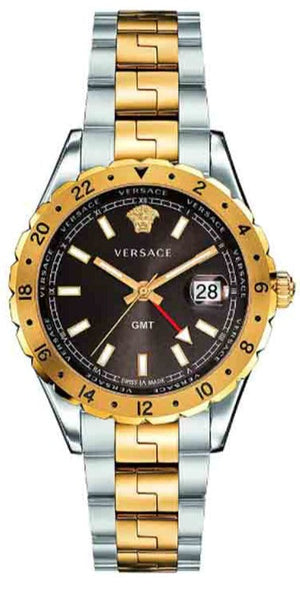 Versace Hellenyium Quartz Brown Dial Two Tone Steel Strap Watch For Men - V11040015 Authentic Buy Shop Now