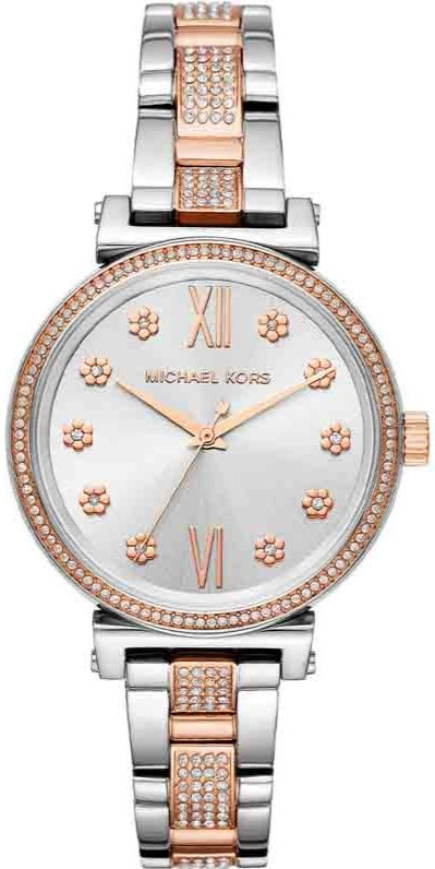 Michael Kors Sophie Chronograph Silver Dial Two Tone Steel Strap Watch For Women - MK3880 Authentic Buy Shop Now