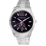 Michael Kors Lexington Quartz Black Dial Silver Steel Strap Watch For Women - MK8946 Authentic Buy Shop Now