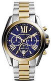 Michael Kors Bradshaw Blue Dial Two Tone Steel Strap Watch for Women - MK5976