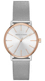 Armani Exchange Lola Analog White Dial Silver Mesh Strap Watch For Women - AX5537 Authentic Buy Shop Now