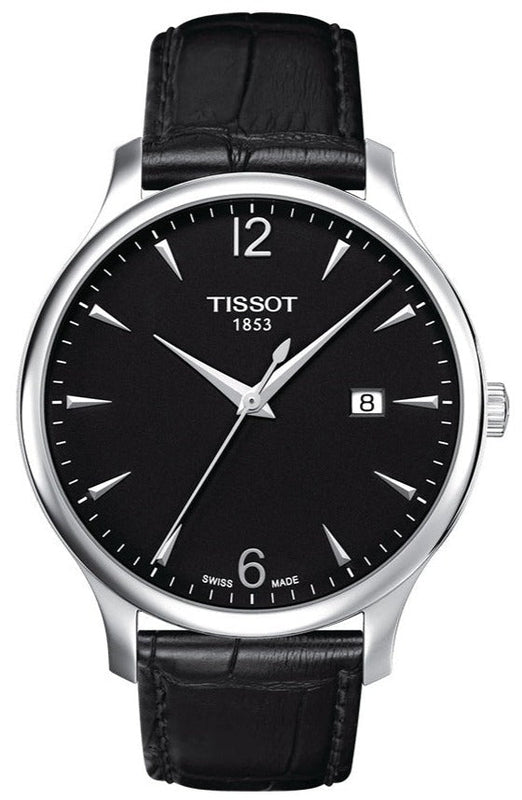Tissot T Classic Tradition Black Dial Black Leather Strap Watch For Men - T063.610.16.057.00 Authentic Buy Shop Now