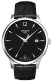 Tissot T Classic Tradition Black Dial Black Leather Strap Watch For Men - T063.610.16.057.00 Authentic Buy Shop Now