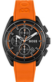 Hugo Boss Volane Black Dial Orange Silicone Strap Watch for Men - 1513957 Authentic Buy Shop Now