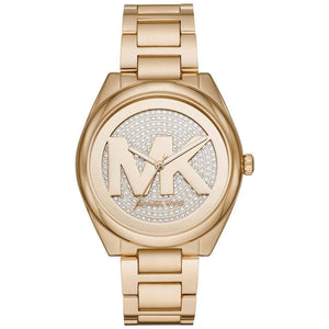 Michael Kors Janelle Quartz Gold Dial Gold Steel Strap Watch For Women - MK7088 Authentic Buy Shop Now
