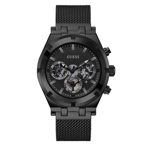 Guess Continental Chronograph Black Dial Black Mesh Strap Watch For Men - GW0582G3 Authentic Buy Shop Now