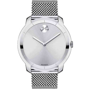 Movado Bold Silver Dial Silver Mesh Bracelet Watch For Women - 3600241 Authentic Buy Shop Now