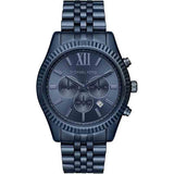 Michael Kors Lexington Chronograph Blue Dial Blue Steel Strap Watch for Men - MK8480 Authentic Buy Shop Now