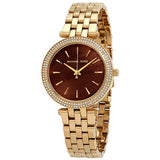 Michael Kors Darci Quartz Mother of Pearl Red Dial Gold Steel Strap Watch For Women - MK3583 Authentic Buy Shop Now