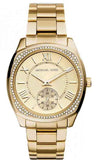Michael Kors Byrn Quartz Gold Dial Gold Steel Strap Watch For Women - MK6134 Authentic Buy Shop Now