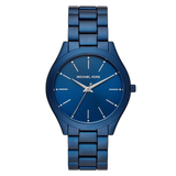 Michael Kors Slim Runway Quartz Blue Dial Blue Steel Strap Watch For Women - MK4503 Authentic Buy Shop Now