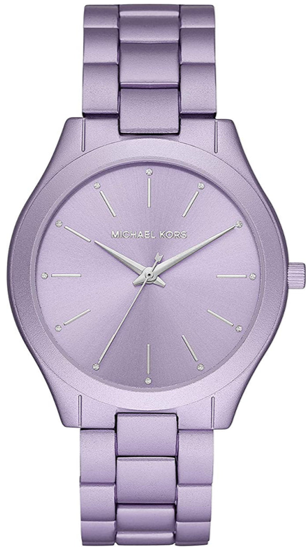 Michael Kors Slim Runway Quartz Purple Dial Purple Steel Strap Watch For Women - MK4540 Authentic Buy Shop Now