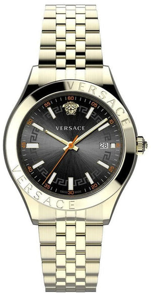 Versace Quartz Black Dial Gold Steel Strap Watch For Men - VEVK01221 Authentic Buy Shop Now