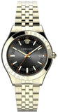 Versace Quartz Black Dial Gold Steel Strap Watch For Men - VEVK01221 Authentic Buy Shop Now