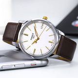 Tissot T Classic Dream White Dial Brown Leather Strap Watch for Men - T033.410.26.011.01 Authentic Buy Shop Now