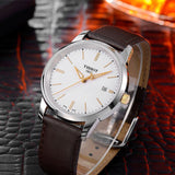 Tissot T Classic Dream White Dial Brown Leather Strap Watch for Men - T033.410.26.011.01 Authentic Buy Shop Now